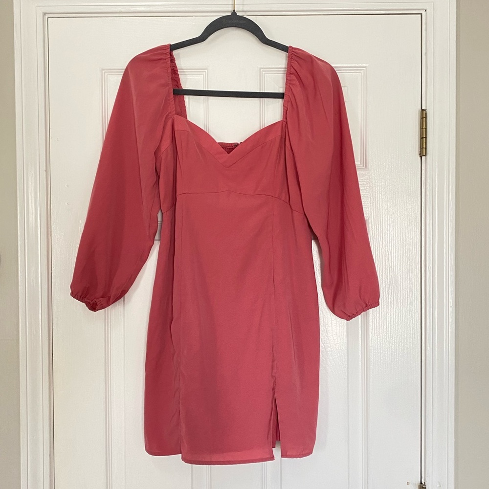 Abercrombie and Fitch Dusty Pink Long Sleeve Mini Dress